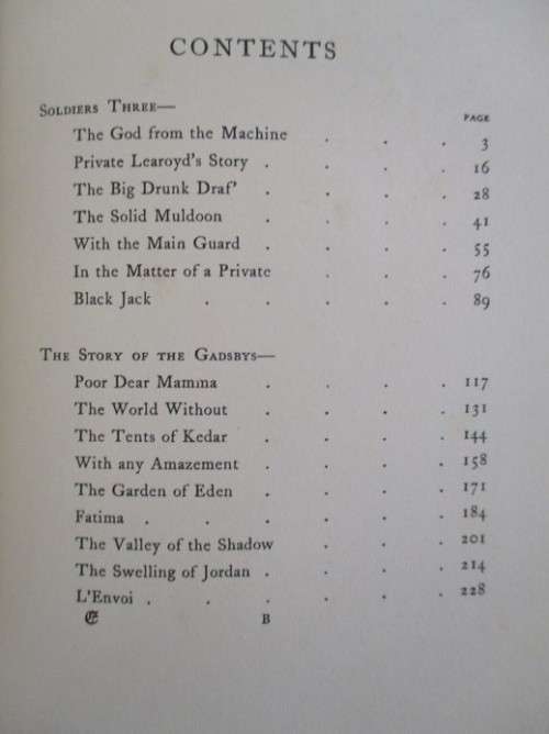1907 - RUDYARD KIPLING ( WITH KIPLING`S GANESHA AND `SWASTIKA` EMBLEM) - SOLDIERS THREE
