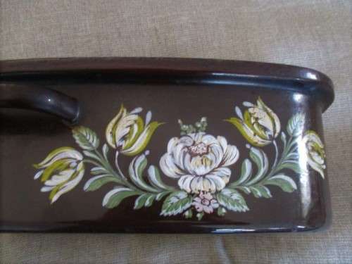 LARGE GRAND OLD LIDDED ROASTING PAN - DARK CHOCOLATE BROWN