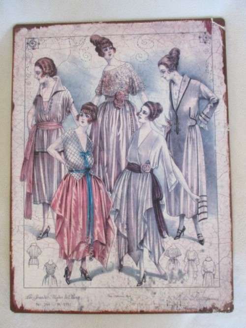 PURPOSEFUL VINTAGE-LOOK METAL WALL SIGN/PLAQUE  -  LE GRANDES MODES DE PARIS