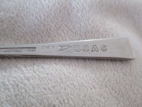 SEVEN BOAC TEASPOONS FOR YOUR COLLECTION MADE BY ATKINSON BROS, SHEFFIELD
