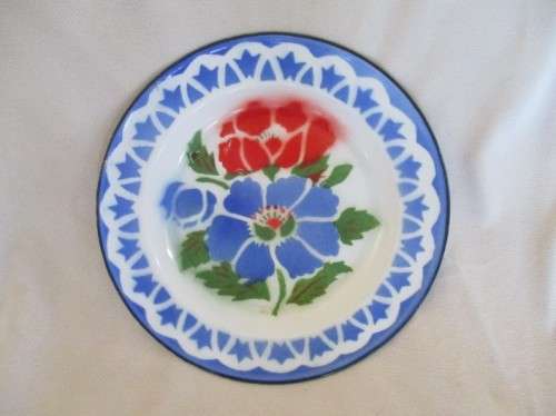 COLOURFUL KITCHEN DECOR - VINTAGE ENAMEL PLATE