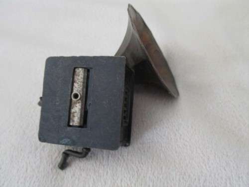 A VINTAGE METAL GRAMAPHONE PENCIL SHARPENER