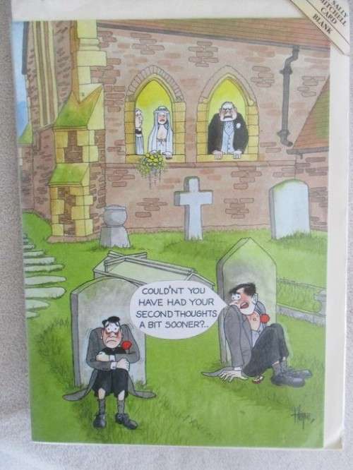 THREE 1995 SALLY MITCHELL, ENGLAND `TOTALLY HOPELESS` HUMOROUS GREETING CARDS - STILL SEALED