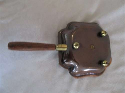 A RATHER SPECIAL VINTAGE FOOTED COPPER SILENT BUTLER/ TABLE CRUMB CATCHER MADE IN ITALY