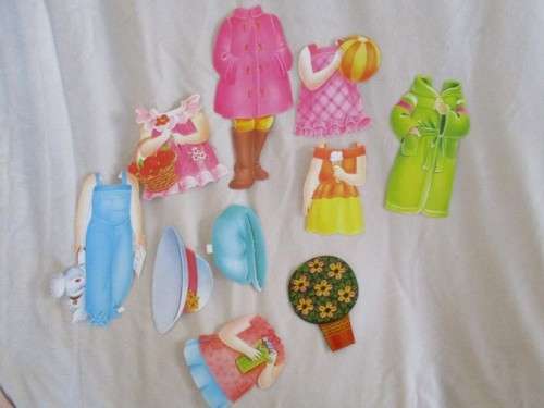 VINTAGE PAPER DOLLS WITH CLOTHES - JENNY AND JANE