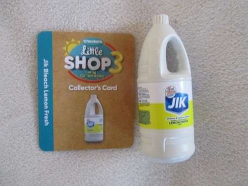 A BATCH OF 6 CHECKERS LITTLE SHOP 3 ITEMS - ALL BAR ONE WITH COLLECTOR`S CARDS - NO DUPLICATES
