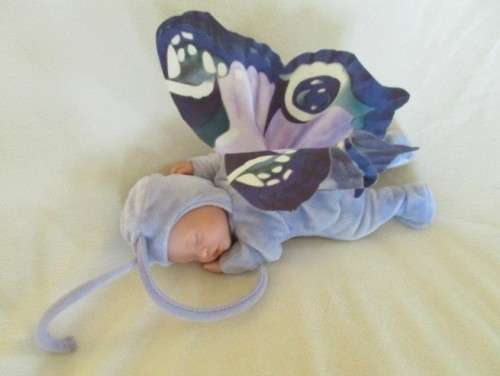 SHHH.....ADORABLE  ANNE GEDDES BUTTERFLY DOLL... FAST ASLEEP