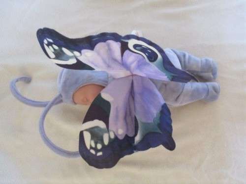 SHHH.....ADORABLE  ANNE GEDDES BUTTERFLY DOLL... FAST ASLEEP