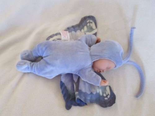 SHHH.....ADORABLE  ANNE GEDDES BUTTERFLY DOLL... FAST ASLEEP