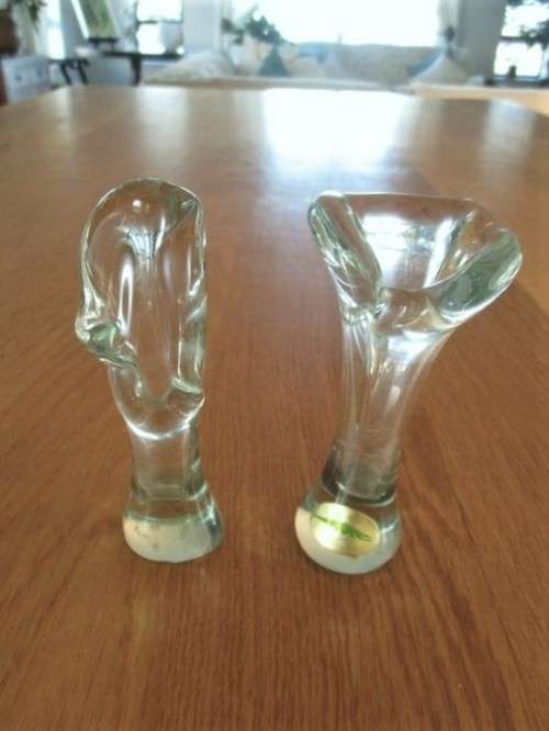 ULTRA RARE NGWENYA GLASS BUD VASES - PERFECT CONDITION