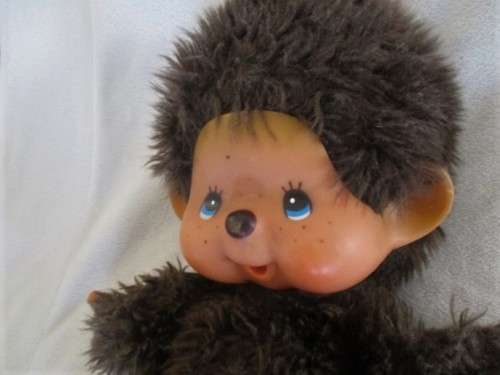 RARE VINTAGE THUMB-SUCKING MONCHHICHI MONKEY HAND PUPPET - ORIGINAL SHOES - LARGER SIZE