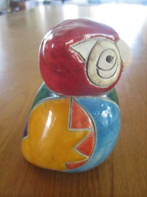 COLLECTABLE SIGNED RAKU OWL - MEDIUM SIZE (GREAT CONDITION - IGNORE REFLECTIONS)
