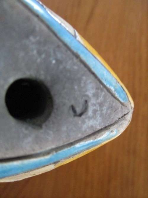 SMALL COLLECTABLE SIGNED RAKU OWL - TURQUOISE HEAD  (GREAT CONDITION - IGNORE REFLECTIONS)
