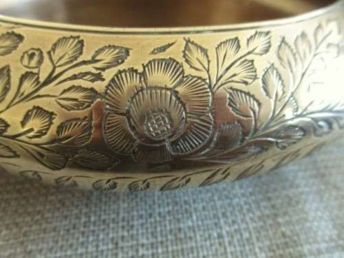 BEAUTIFULLY ETCHED VINTAGE INDIAN BRASS BON BON DISH