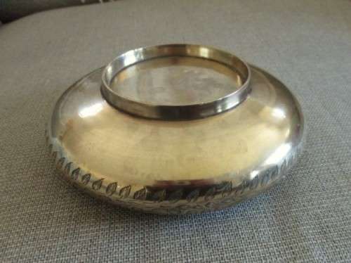 BEAUTIFULLY ETCHED VINTAGE INDIAN BRASS BON BON DISH