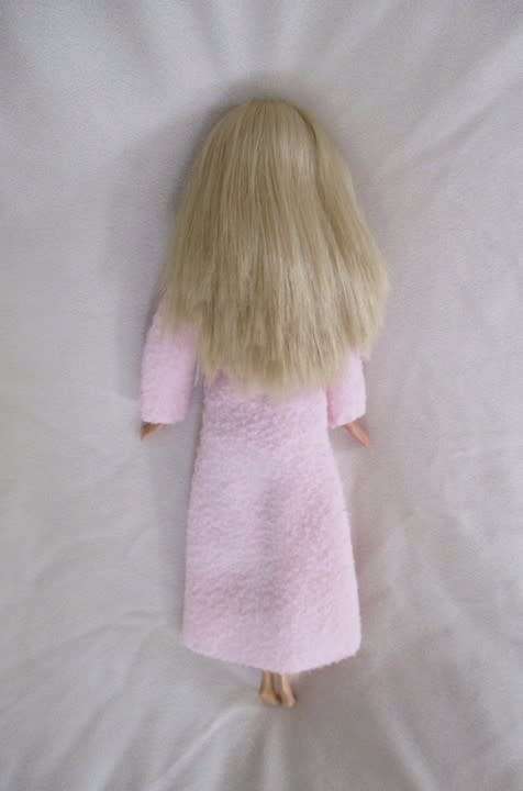 MATTEL BARBIE DOLL IN PJ`S AND GOWN AND WITH KNEES THAT BEND (PLUS EXTRA DRESS)