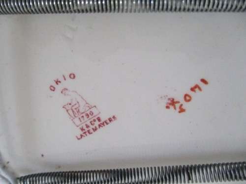 ANTIQUE K&C LATE MAYERS ART NOUVEAU DISPLAY PLATE - LOSOL WARE - TOKIO (CIRCA 1870-1936)