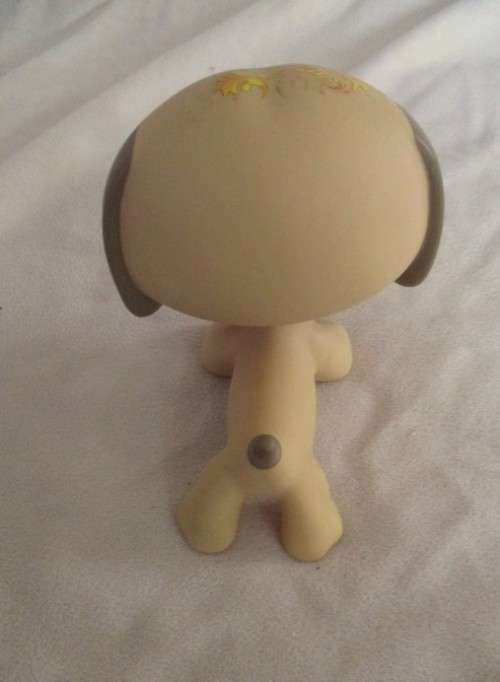 2008 HASBRO LITTLEST PET SHOP TAN DACHSHUND - BOBBLE HEAD - JUMBO SIZE NO. C031-G