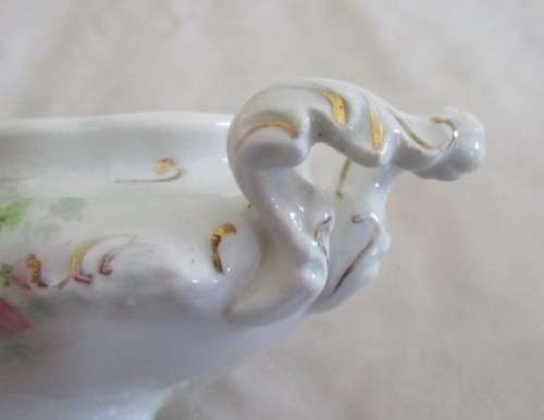 C 1891 - 1900 - ANTIQUE J & G MEAKIN DISH WITH PINK ROSES