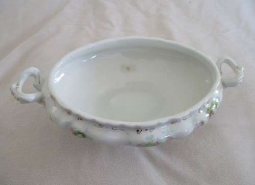 C 1891 - 1900 - ANTIQUE J & G MEAKIN DISH WITH PINK ROSES