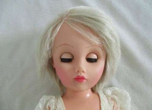 PRETTY VINTAGE 48CM TALL TEEN DOLL WITH TWISTY WAIST AND OPEN/CLOSE EYES