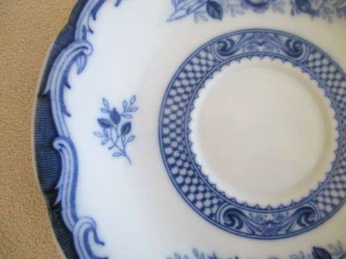 VINTAGE 1950`s/60`s BLUE ROSE FINE CHINA, JAPAN DISPLAY SAUCER WITH WALL HANGER