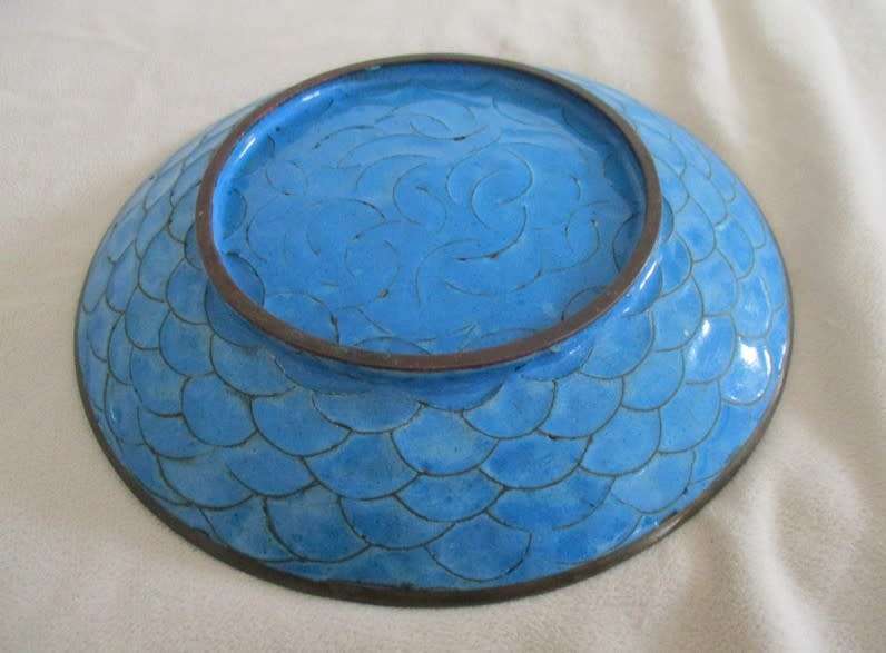 FOR LINX 69 ONLY -  MEIJI PERIOD (1868-1912) CLOISONNE PLATE WITH EXOTIC BIRD, WISTERIA AND IRISES
