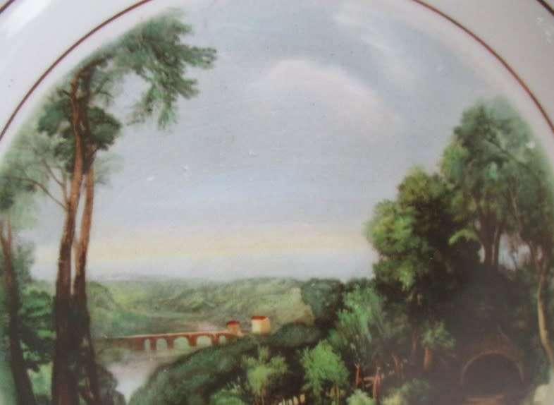 LORD NELSON WARE DISPLAY PLATE WITH WALL HANGER - TURNER `CROSSING THE BROOK`