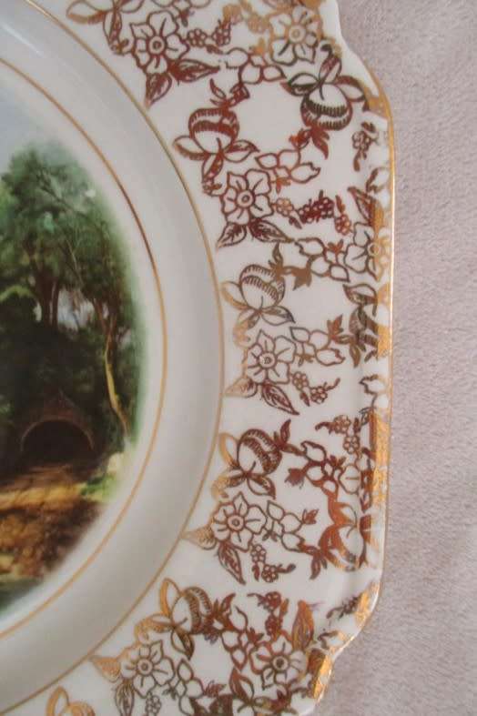 LORD NELSON WARE DISPLAY PLATE WITH WALL HANGER - TURNER `CROSSING THE BROOK`