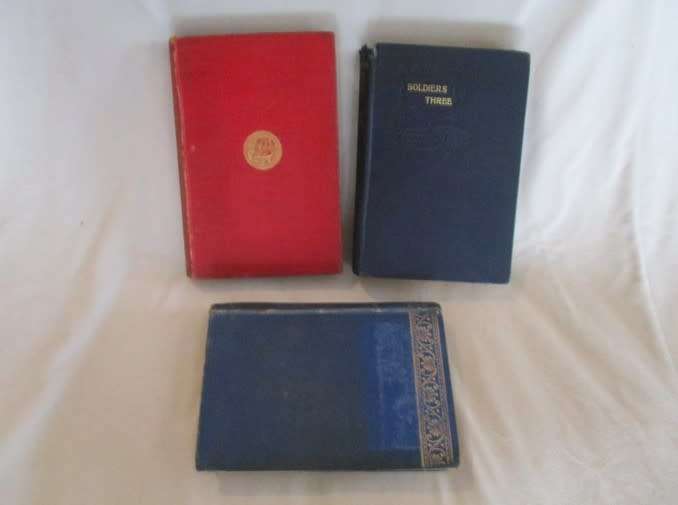 1891, 1899 & 1908 - TWO FIRST EDITIONS AND ONE EARLY EDITION - RUDYARD KIPLING BOOKS (WITH SWASTIKA)