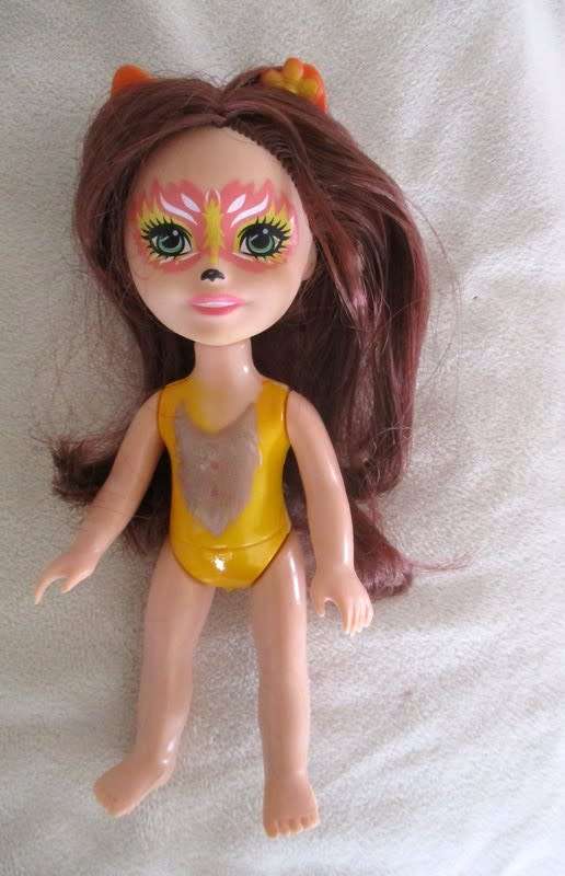 CUTE ENCHANTIMALS-LIKE DOLLY WITH CAT FACE AND EARS