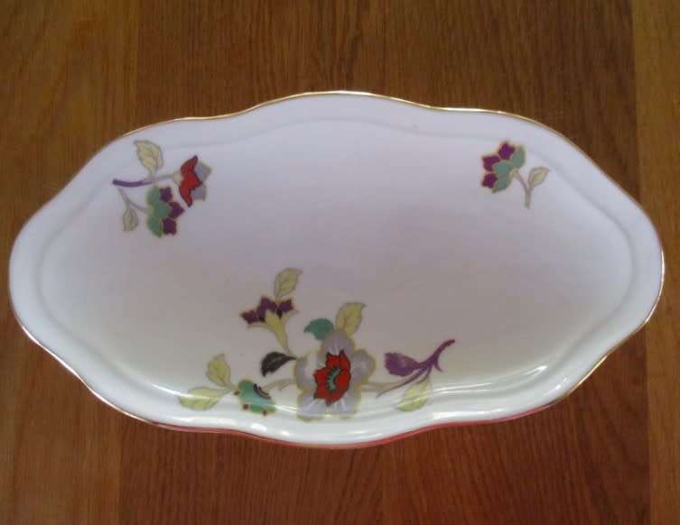 WOW!!  RARE ANTIQUE 1920`s PIRKENHAMMER, CZECHOSLOVAKIA HAND PAINTED OVAL DISH