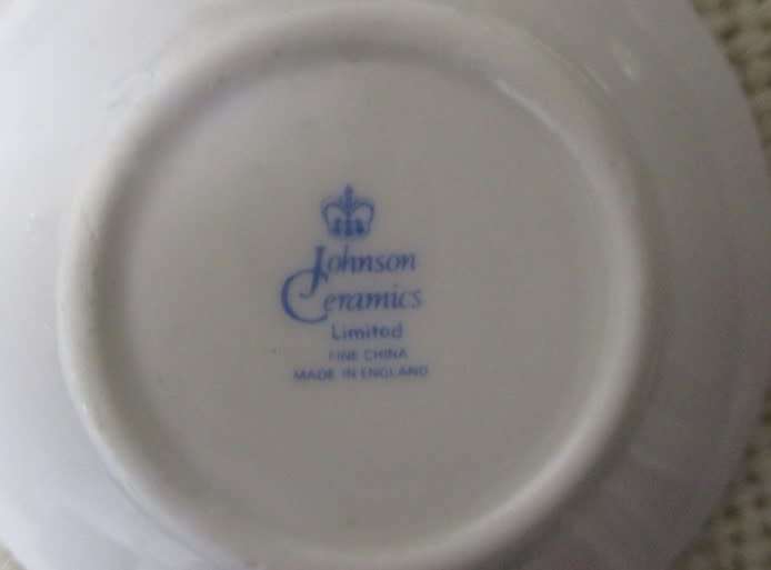 SIX ROMANTIC SCENES VINTAGE JOHNSON, ENGLAND FINE CHINA TINY PLATES/BUTTER PATS
