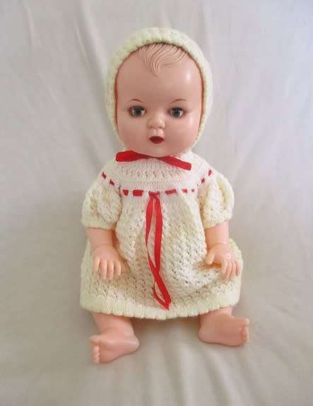 VINTAGE GENUINE OK KADER DOLL WITH DARTING TONGUE, SIDEWAYS-MOVING, OPEN/CLOSE EYES - B3518