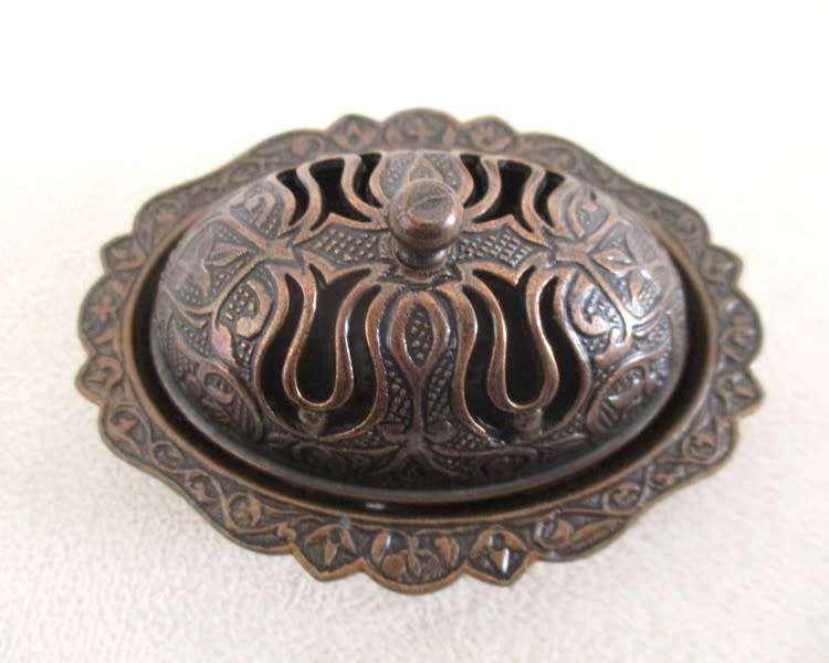 THREE VINTAGE ETCHED COPPER KASHMIRI SAMBALS/DRIED FRUIT DISHES (GREAT FOR BUTTER TOO!)