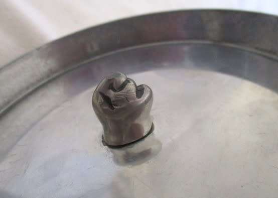 SO QUIRKY!!  CARROL BOYES STYLE SILVER METAL LIDDED CANISTER WITHPEWTER MAN PEEPING THROUGH LID