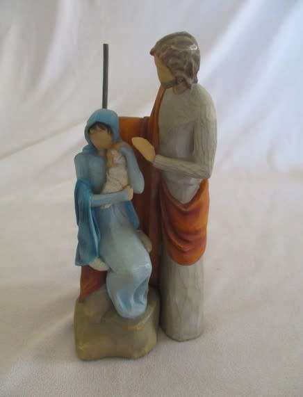 FOR ALLANNA MARRIOTT ONLY   GENUINE SIGNED SUSAN LORDI WILLOW TREE HOLY FAMILY STATUE (VINTAGE 2010)