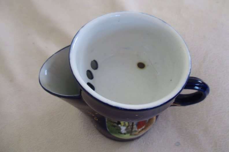 VINTAGE SHAVING MUG WITH ROMANTIC SCENE