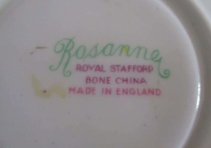 PRETTY ROYAL STAFFORD BONE CHINA SAUCER WITH STAND - ROSANNE