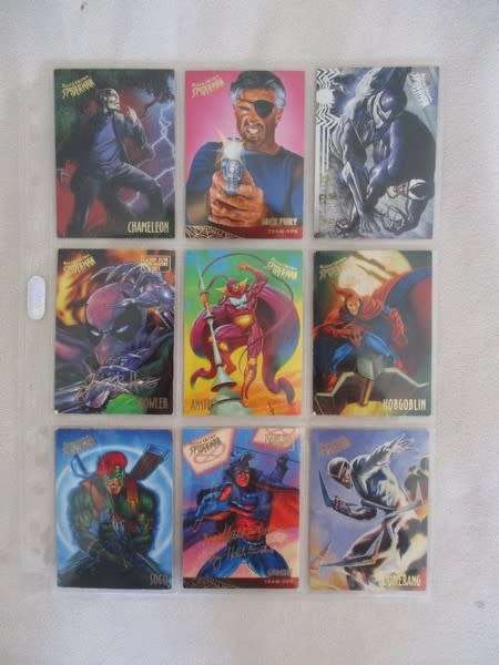 SET ONE - SIXTY 1995 FLEER ULTRA SPIDERMAN TRADING CARDS - MINT IN PLASTIC SLEEVES