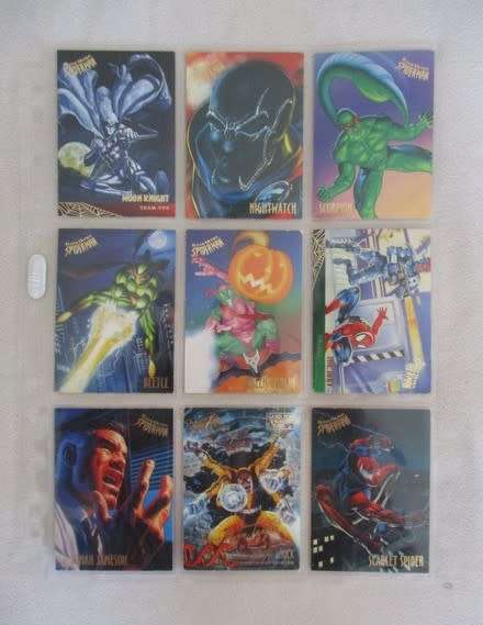 SET TWO - FIFTY FOUR 1995 FLEER ULTRA SPIDERMAN TRADING CARDS - MINT IN PLASTIC SLEEVES
