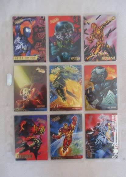SET TWO - FIFTY FOUR 1995 FLEER ULTRA SPIDERMAN TRADING CARDS - MINT IN PLASTIC SLEEVES