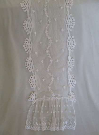 Beautiful double layered old lace embroidered and crocheted shawl to wear or drape
