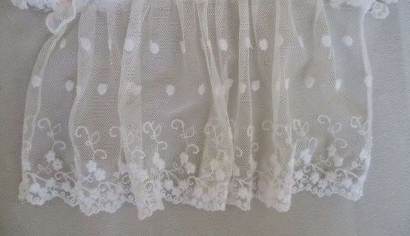 Beautiful double layered old lace embroidered and crocheted shawl to wear or drape