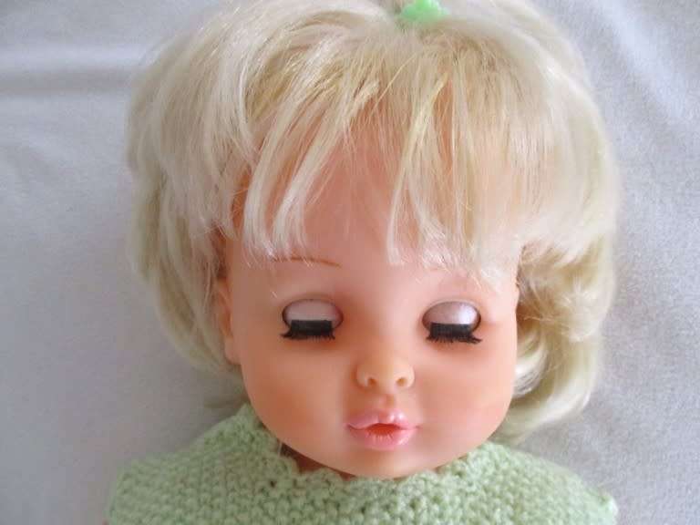 Beautiful First Love Baby Love twisty body doll holding her own vintage dolly