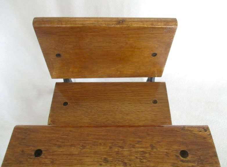 Vintage wood and cast iron school desk for your First Love or other vintage doll
