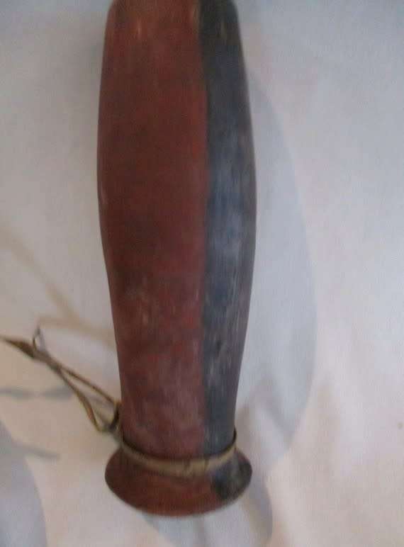 Rare find - Vintage authentic Samburu, North Kenya gourd and leather water bottle & drinking gourd