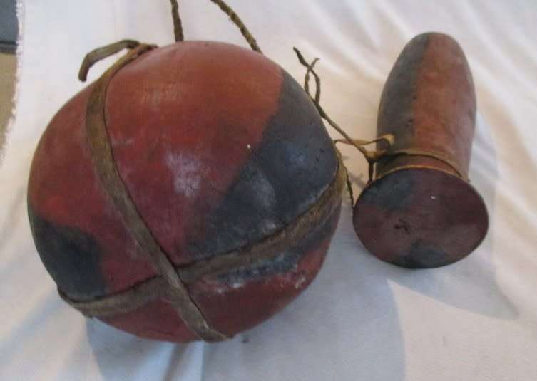Rare find - Vintage authentic Samburu, North Kenya gourd and leather water bottle & drinking gourd