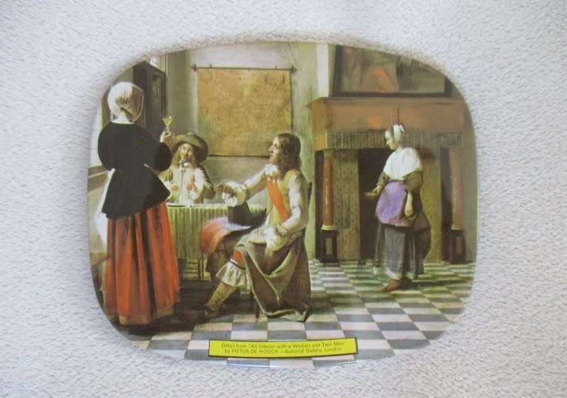 Six quality Worcester ware Savoy Cocktail Mats/Coasters depicting paintings by Dutch Masters