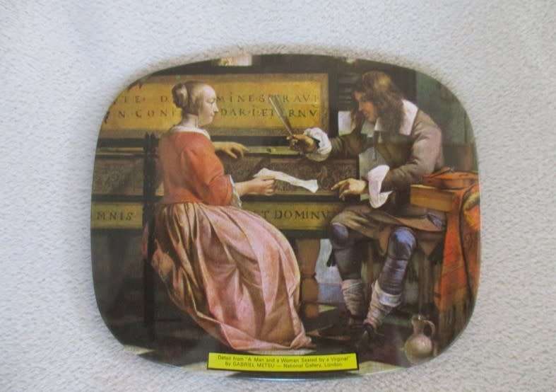 Six quality Worcester ware Savoy Cocktail Mats/Coasters depicting paintings by Dutch Masters